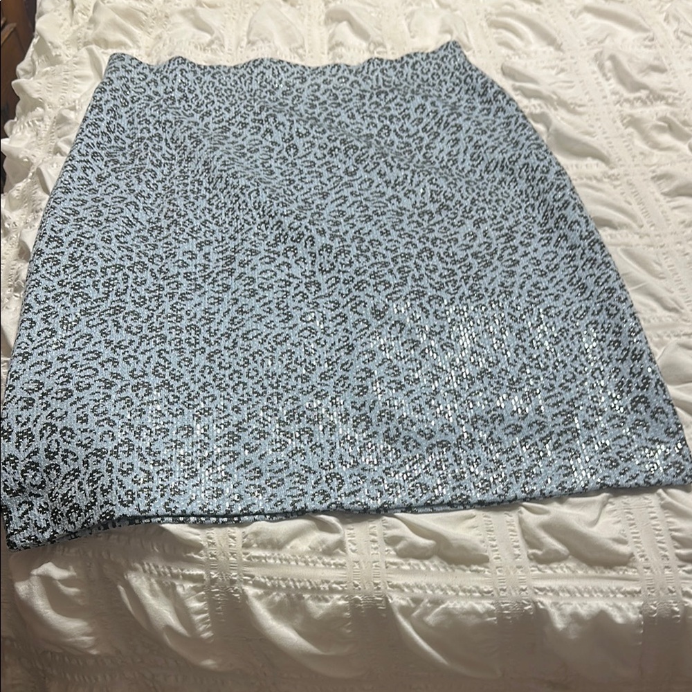 St. John Blue Mini Pencil Skirt Casual Resort Wear